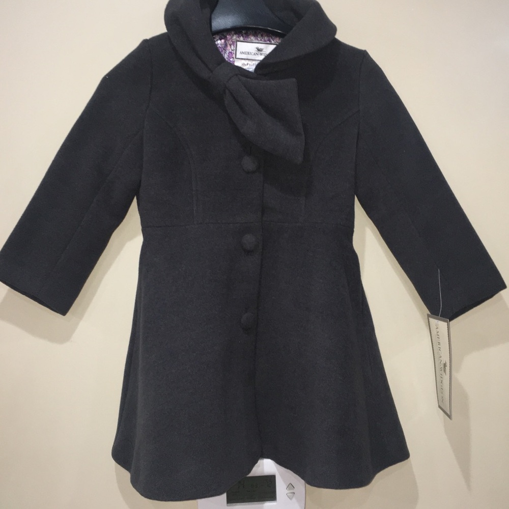 Widgeon little girls bow collar coat